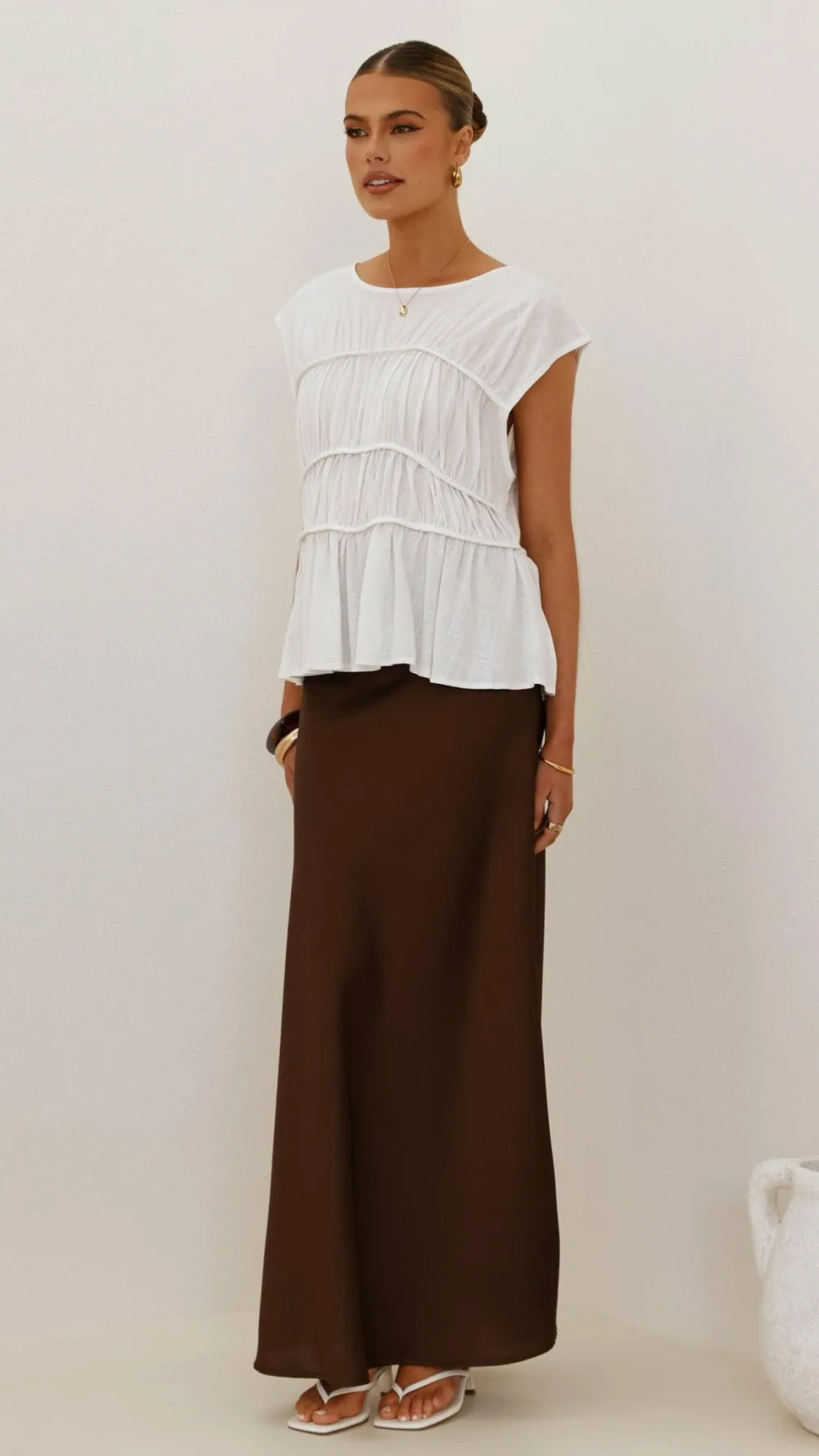 YH AND CO Tops^Evelyn Top - White