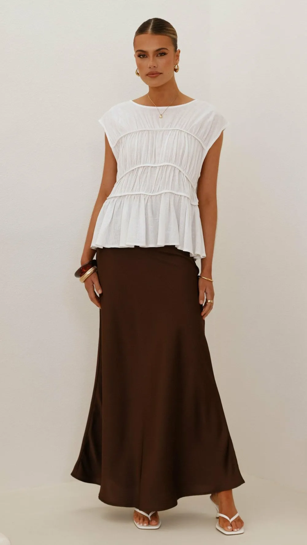 YH AND CO Tops^Evelyn Top - White