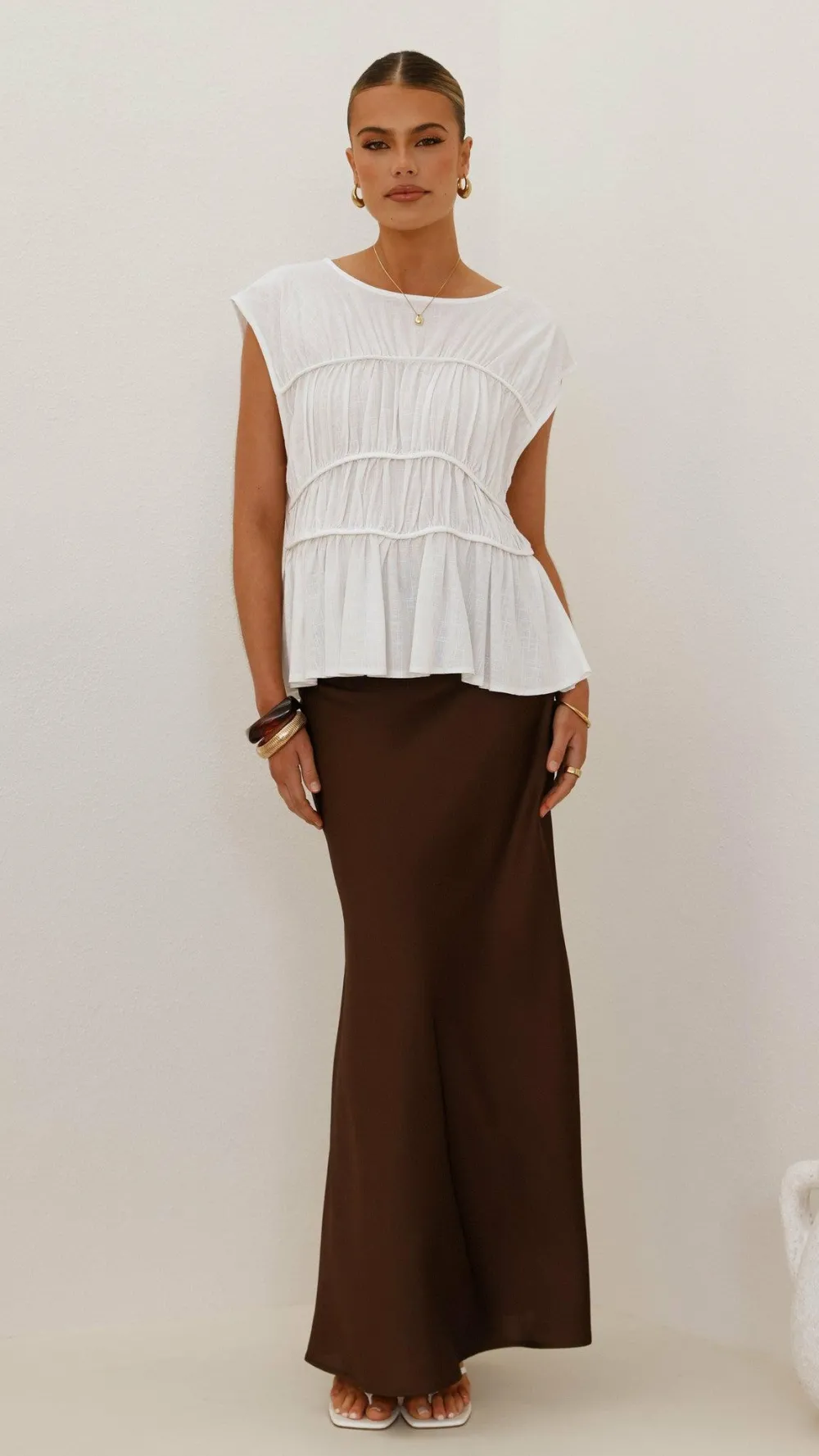 YH AND CO Tops^Evelyn Top - White