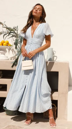 Main St Dresses|Maxi^Faiz Maxi Dress - Light Blue