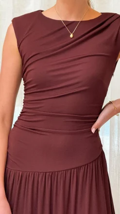 Main St Dresses|Maxi^Fallon Maxi Dress - Brown