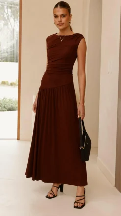 Main St Dresses|Maxi^Fallon Maxi Dress - Brown
