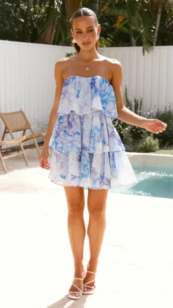 SASHA (BNE) Sale Dresses^Fantasia Mini Dress - Blue Floral