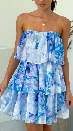 SASHA (BNE) Sale Dresses^Fantasia Mini Dress - Blue Floral
