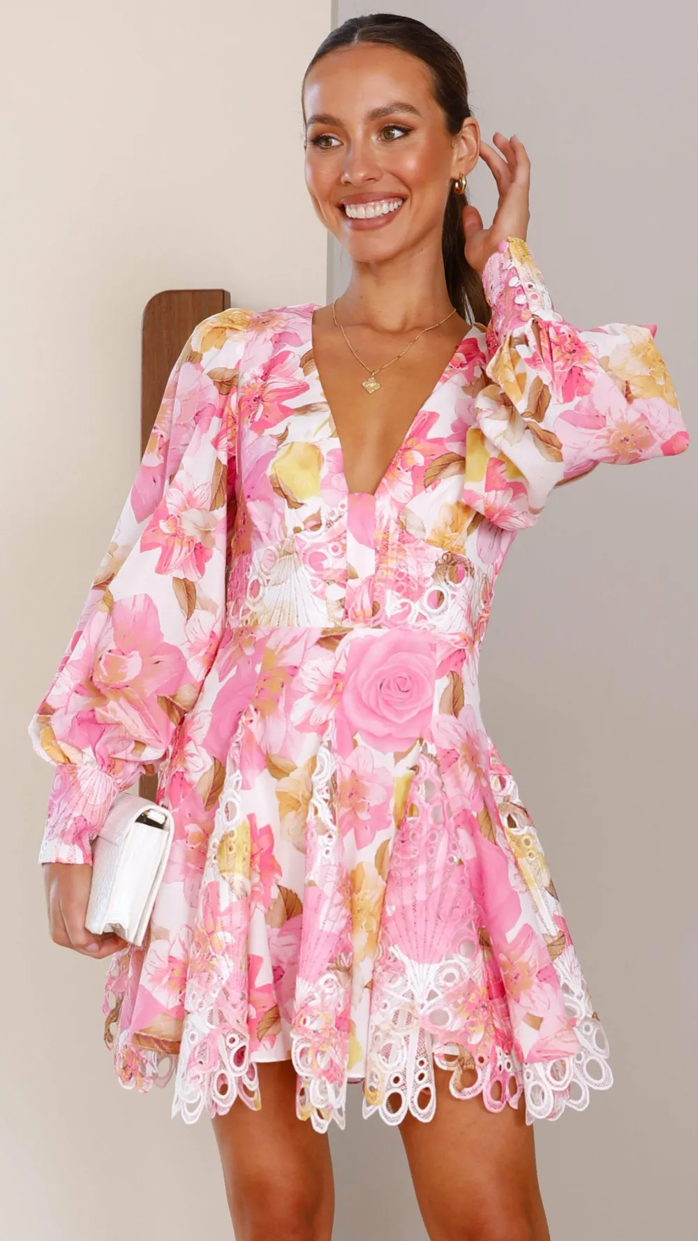 Main St Dresses|Mini^Felicity Mini Dress - Pink Floral