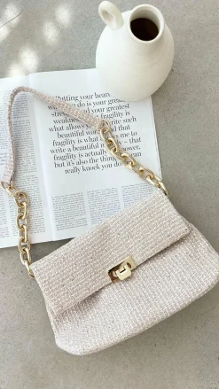 Adorne Bags|Bump Friendly^Fion Boucle Chain Strap Handbag - Camel