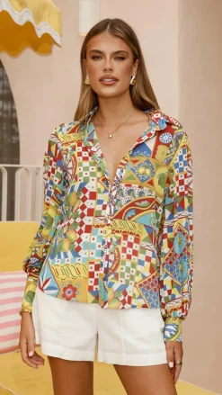 Prem Group Tops^Fleetwood Blouse - Phaedra Print