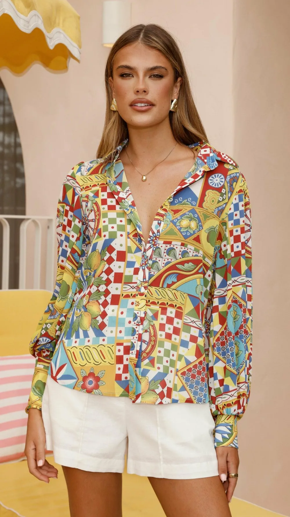Prem Group Tops^Fleetwood Blouse - Phaedra Print