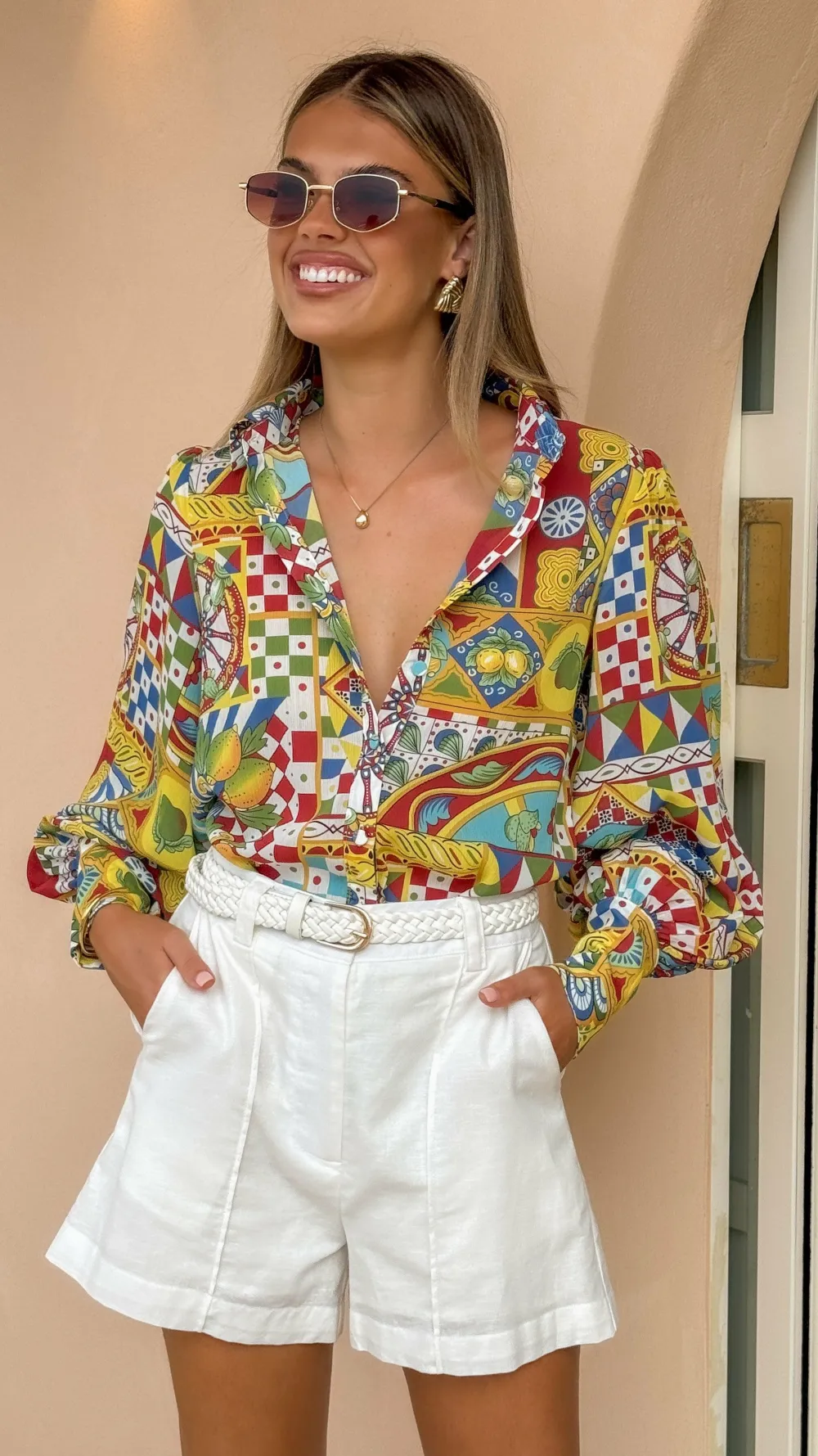 Prem Group Tops^Fleetwood Blouse - Phaedra Print