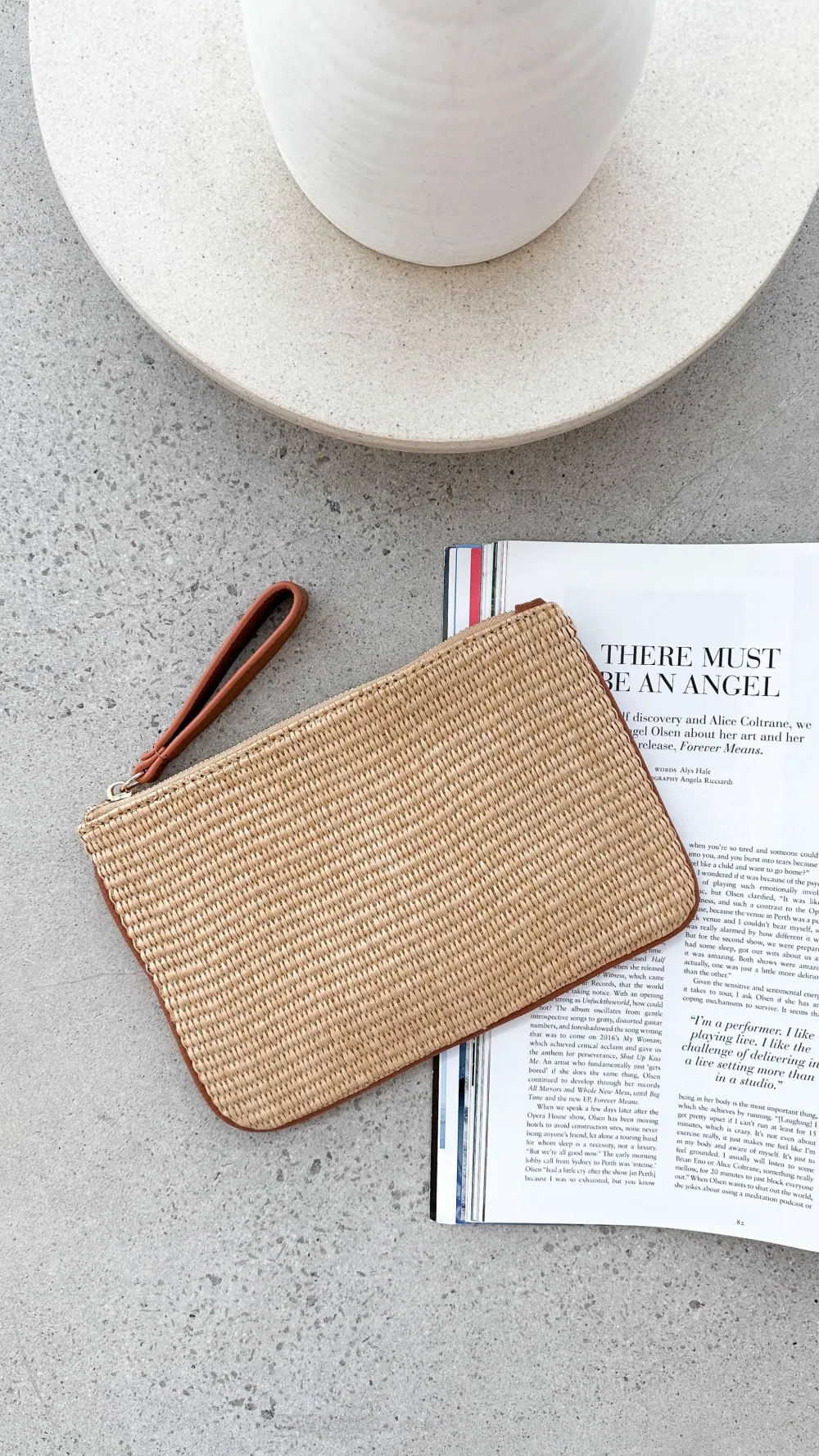 Adorne Bags|Event Ready Dresses^Francesca Weave Pouch - Natural/Tan