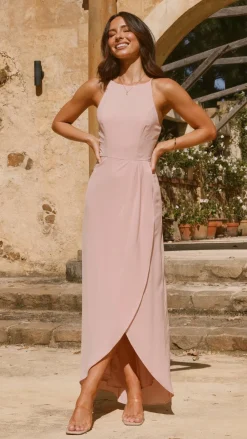 LILYWHYT Mi Amore|Dresses^Genevieve Boat Neck Maxi Dress - Dusty Pink