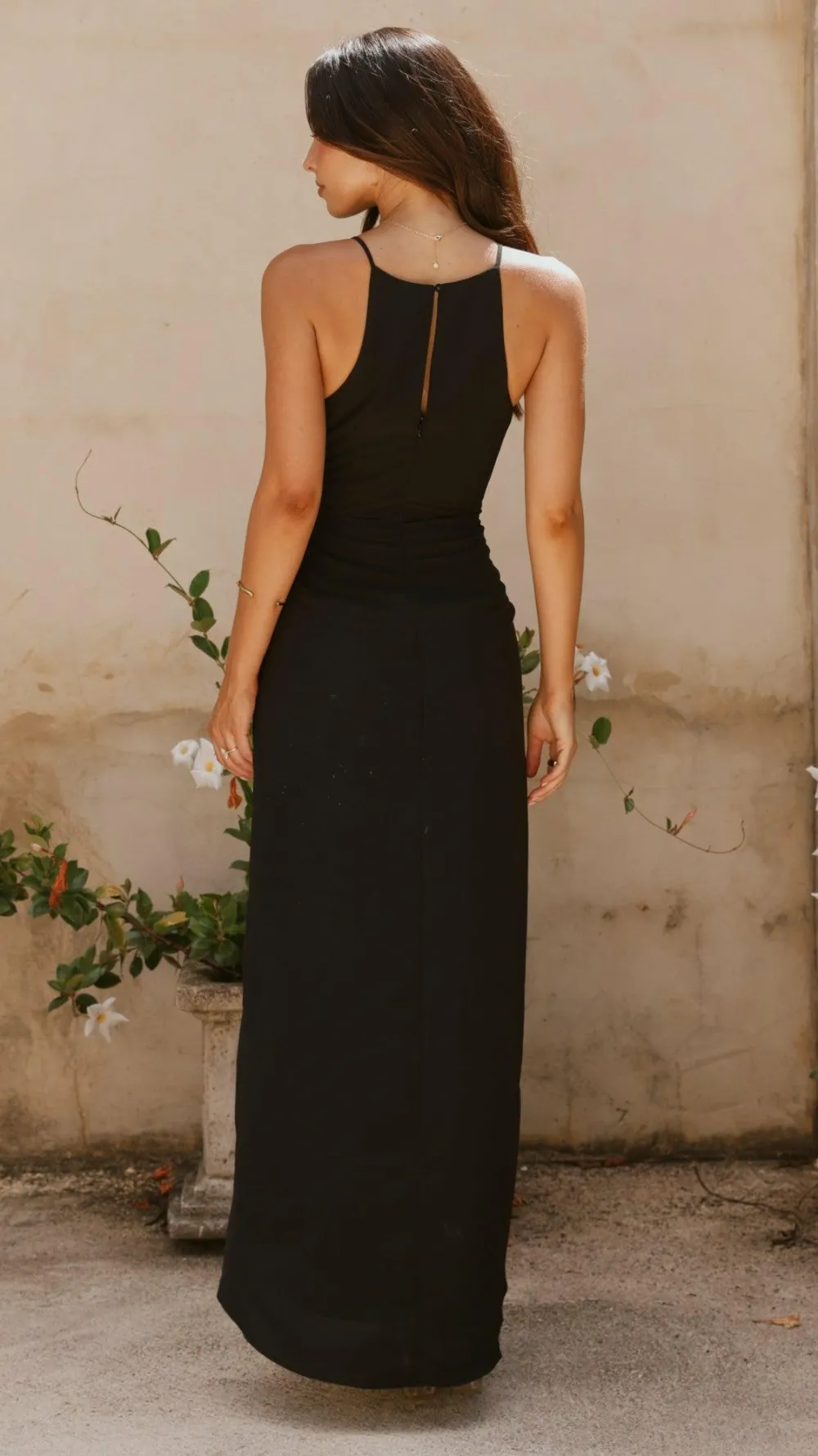 LILYWHYT Mi Amore|Dresses^Genevieve Boat Neck Maxi Dress - Black