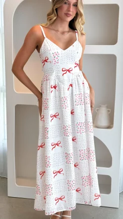 LILYWHYT Sale Dresses^Georgina Maxi Dress - Sweet Bow Pink