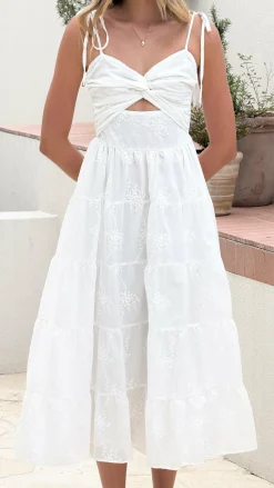Pink Diamond Sale Dresses^Ginnie Midi Dress - White