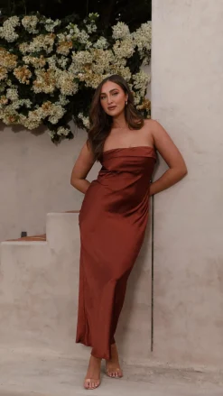Alive Girl Sale Evening|Sale Dresses^Gisele Maxi Dress - Rust