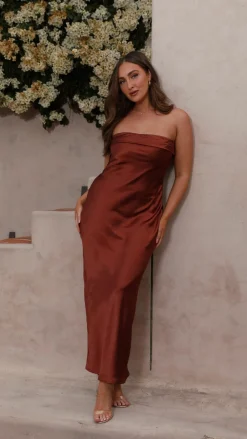 Alive Girl Sale Evening|Sale Dresses^Gisele Maxi Dress - Rust