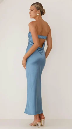 Alive Girl Dresses|Bridesmaid^Gisele Maxi Dress - Steel Blue
