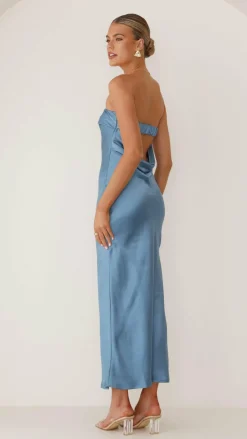 Alive Girl Dresses|Bridesmaid^Gisele Maxi Dress - Steel Blue