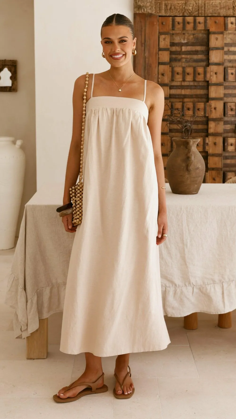 Fashion Allied Dresses|Maxi^Gracia Maxi Dress - Beige