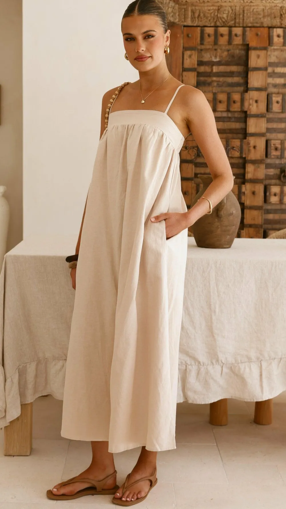 Fashion Allied Dresses|Maxi^Gracia Maxi Dress - Beige