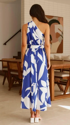 YH AND CO Dresses|Maxi^Hadas Maxi Dress - Cobalt/White Print