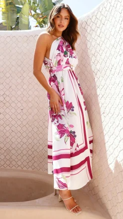 YH AND CO Sale Dresses^Hadas Maxi Dress - Pink / White Floral