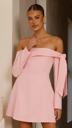 SASHA (BNE) Dresses|Mini^Halen Long Sleeve Mini Dress - Pink