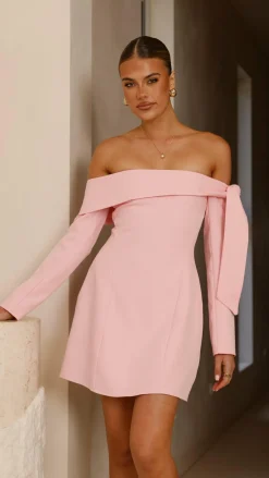 SASHA (BNE) Dresses|Mini^Halen Long Sleeve Mini Dress - Pink