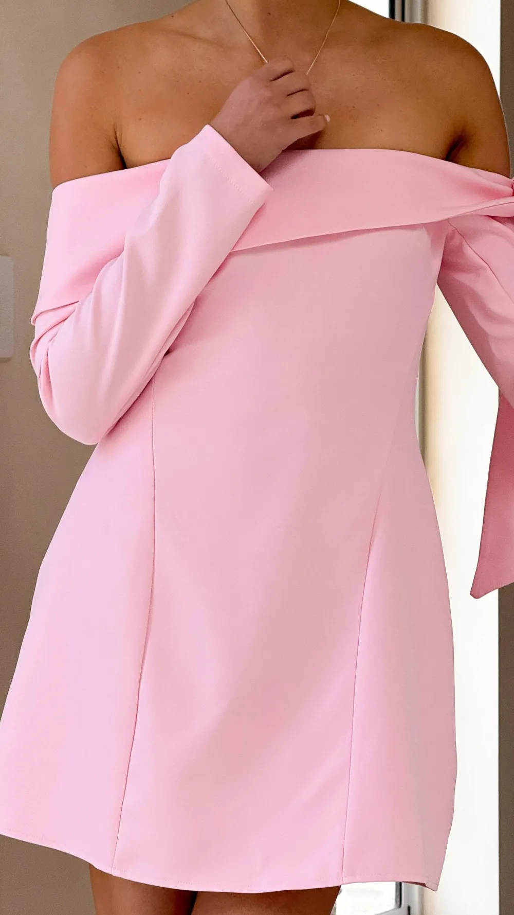 SASHA (BNE) Dresses|Mini^Halen Long Sleeve Mini Dress - Pink