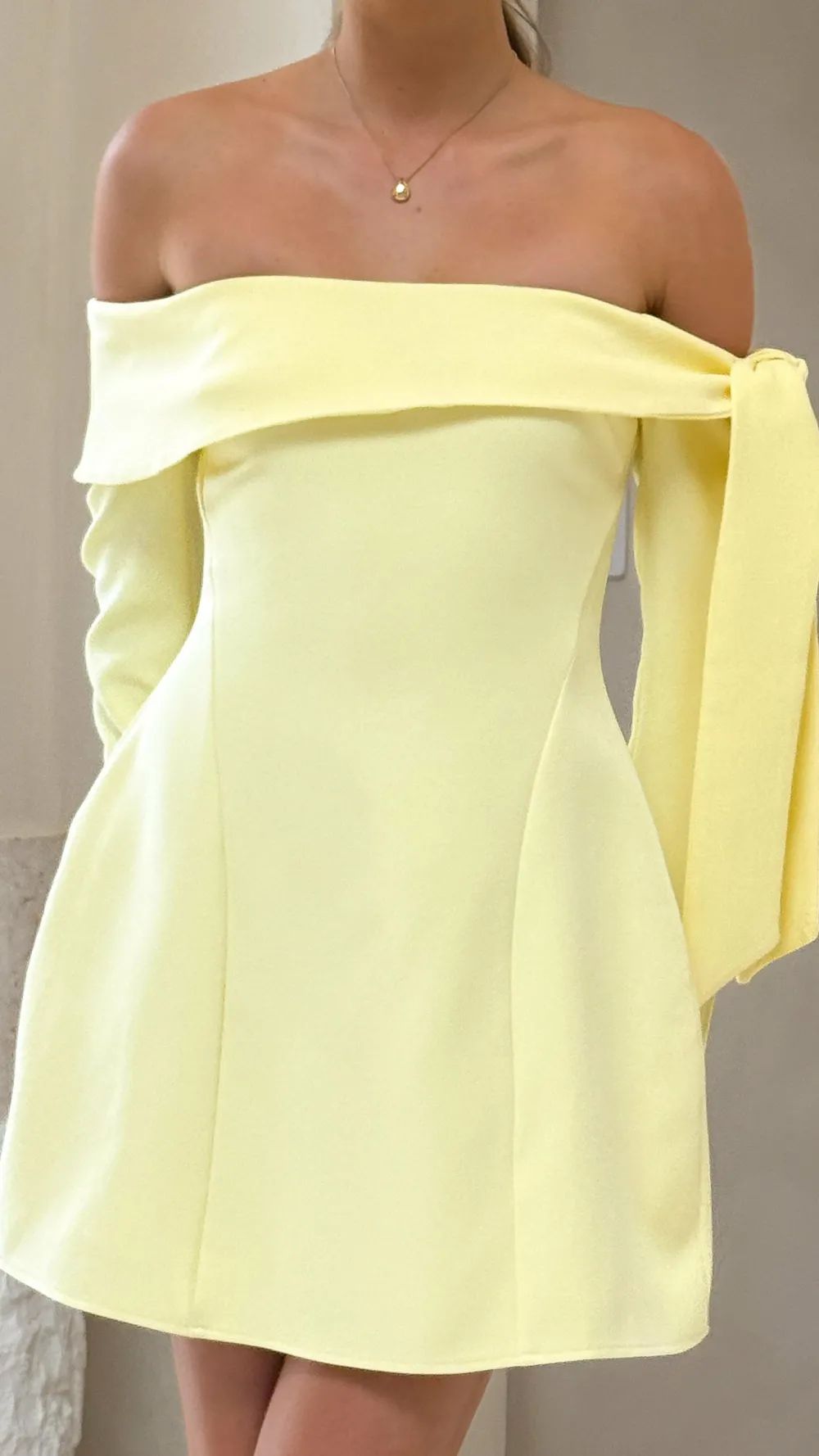 SASHA (BNE) Dresses|Mini^Halen Long Sleeve Mini Dress - Lemon