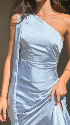 LILYWHYT Mon Cheri|Dresses^Halle One Shoulder Maxi Dress - Blue