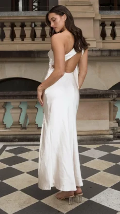 LILYWHYT Mon Cheri|Dresses^Halle One Shoulder Maxi Dress - Champagne