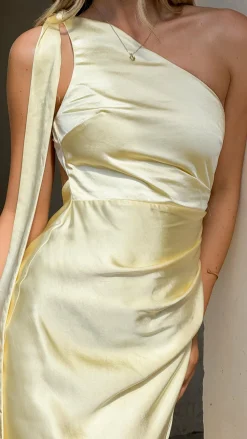 LILYWHYT Mon Cheri|Dresses^Halle One Shoulder Maxi Dress - Yellow
