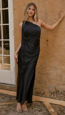 LILYWHYT Mon Cheri|Dresses^Halle One Shoulder Maxi Dress - Black
