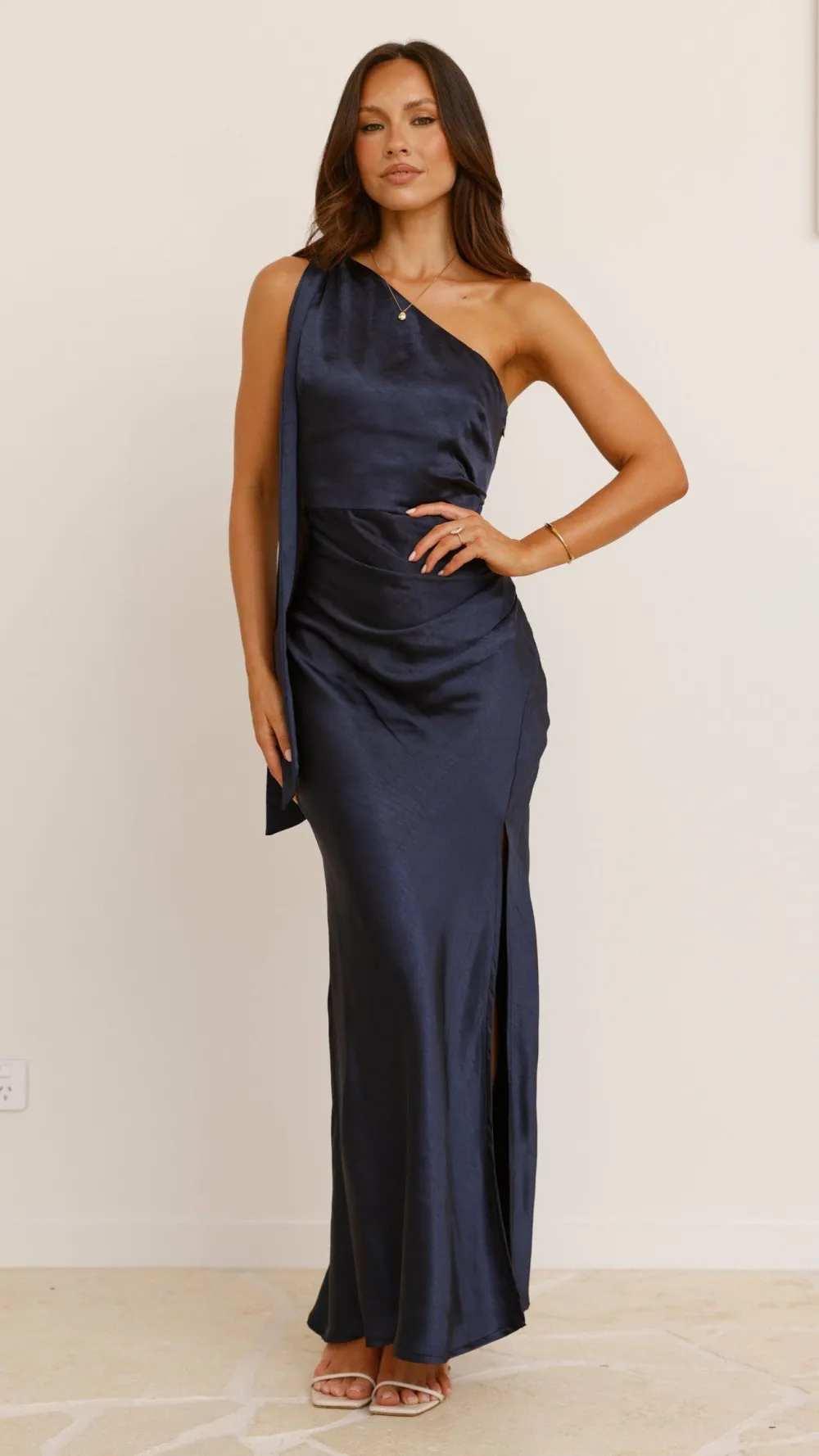 LILYWHYT Mon Cheri|Dresses^Halle One Shoulder Maxi Dress - Navy