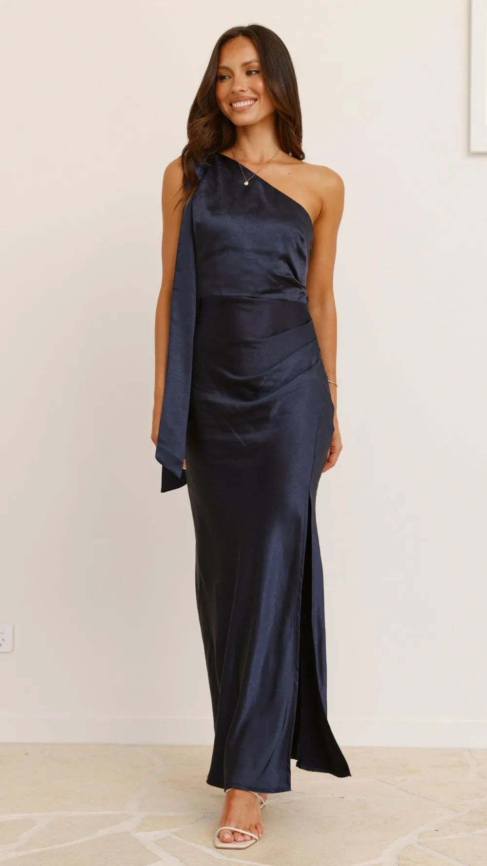 LILYWHYT Mon Cheri|Dresses^Halle One Shoulder Maxi Dress - Navy