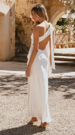 LILYWHYT Mon Cheri|Dresses^Halle One Shoulder Maxi Dress - Ivory