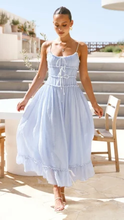 LILYWHYT Dresses|Maxi^Halo Maxi Dress - Blue / White