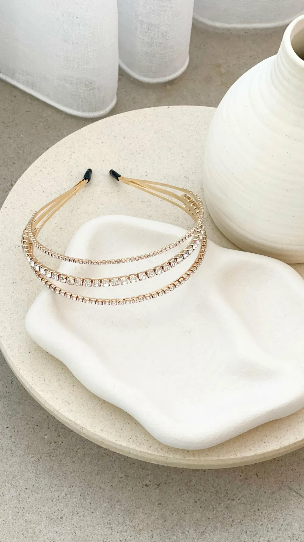 Morgan and Taylor Fascinators|Je T'Aime^Halsey Headband - Crystal