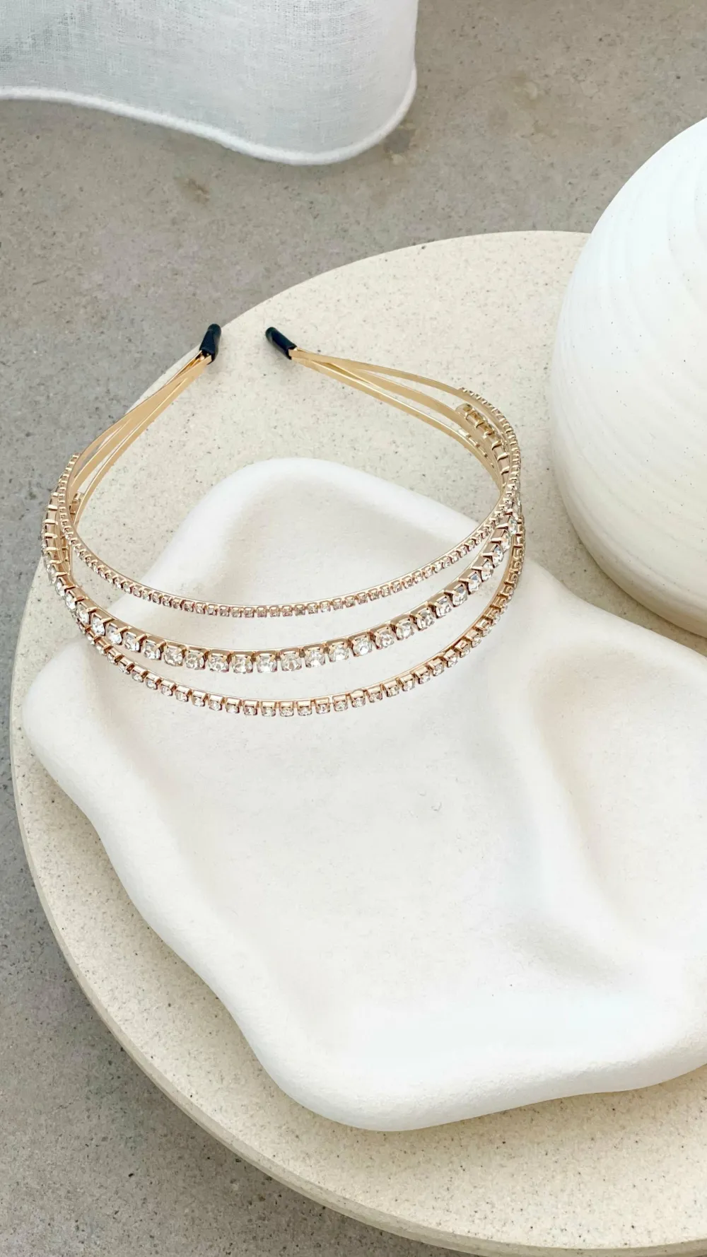 Morgan and Taylor Fascinators|Je T'Aime^Halsey Headband - Crystal