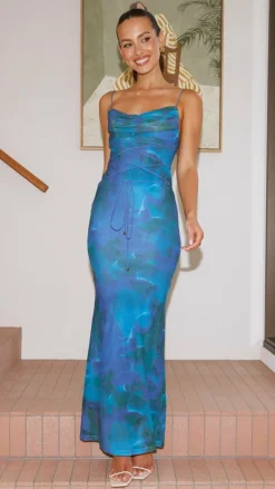 SASHA (BNE) Sale Dresses^Hanne Maxi Dress - Blue Print