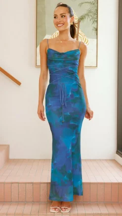 SASHA (BNE) Sale Dresses^Hanne Maxi Dress - Blue Print