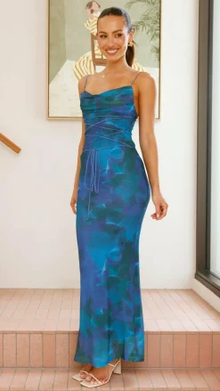 SASHA (BNE) Sale Dresses^Hanne Maxi Dress - Blue Print