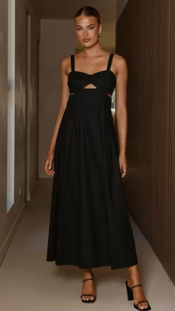 Main St Dresses|Midi^Harleigh Midi Dress - Black