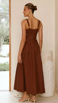 Main St Dresses|Midi^Harleigh Midi Dress - Brown