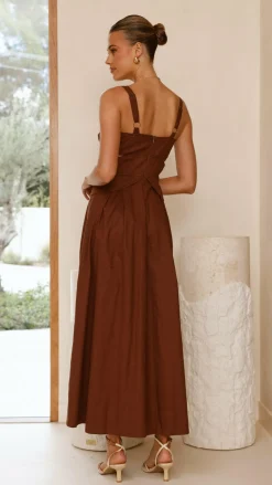 Main St Dresses|Midi^Harleigh Midi Dress - Brown