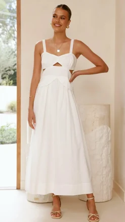 Main St Dresses|Midi^Harleigh Midi Dress - White