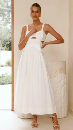 Main St Dresses|Midi^Harleigh Midi Dress - White