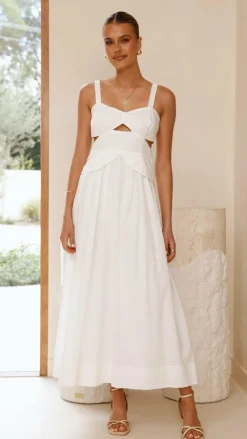 Main St Dresses|Midi^Harleigh Midi Dress - White