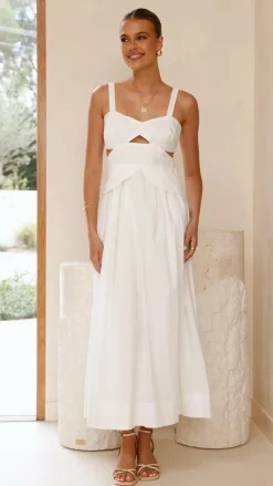 Main St Dresses|Midi^Harleigh Midi Dress - White
